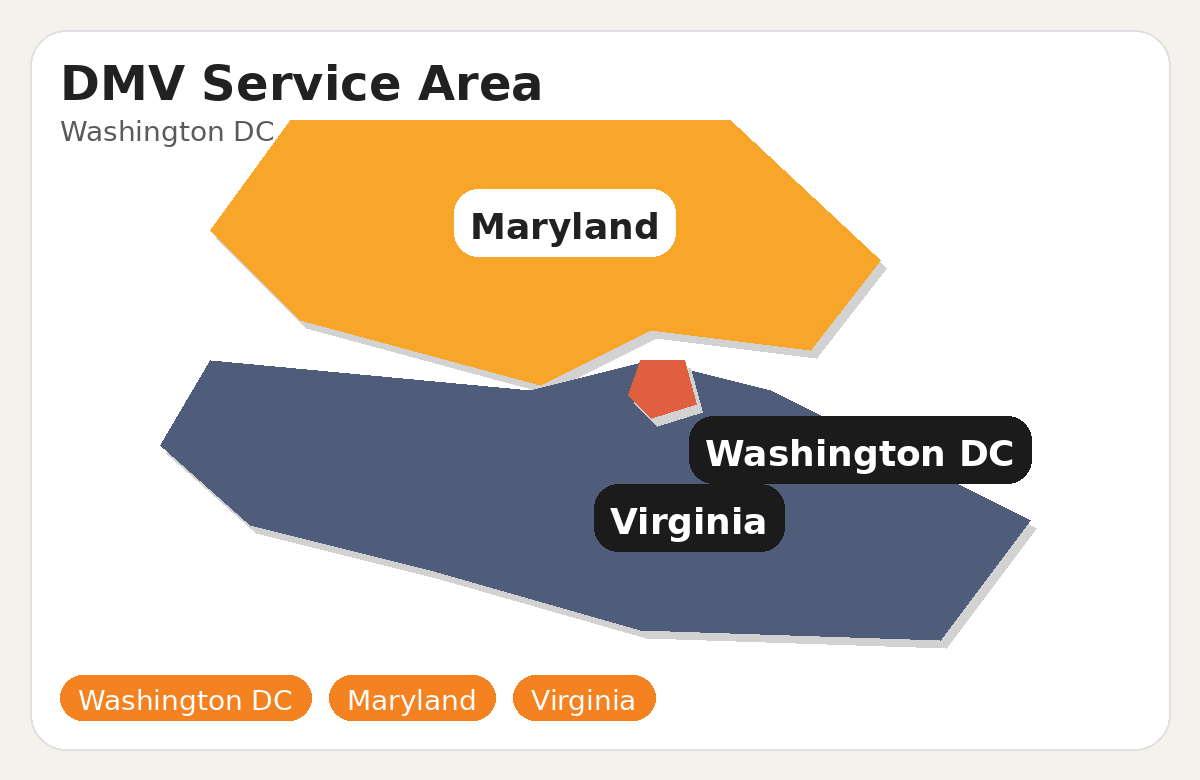 DMV service area map