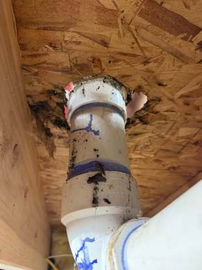 Toilet Replacement, Floor Repair and New Pipe Installation