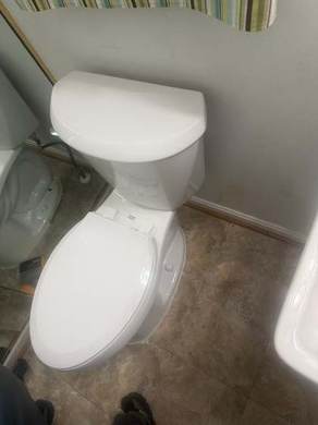 Toilet Replacement, Floor Repair and New Pipe Installation