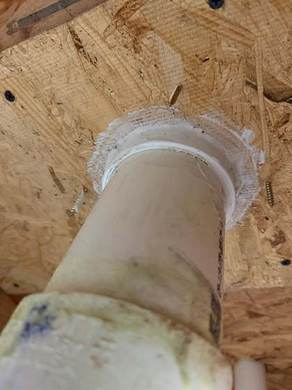 Toilet Replacement, Floor Repair and New Pipe Installation